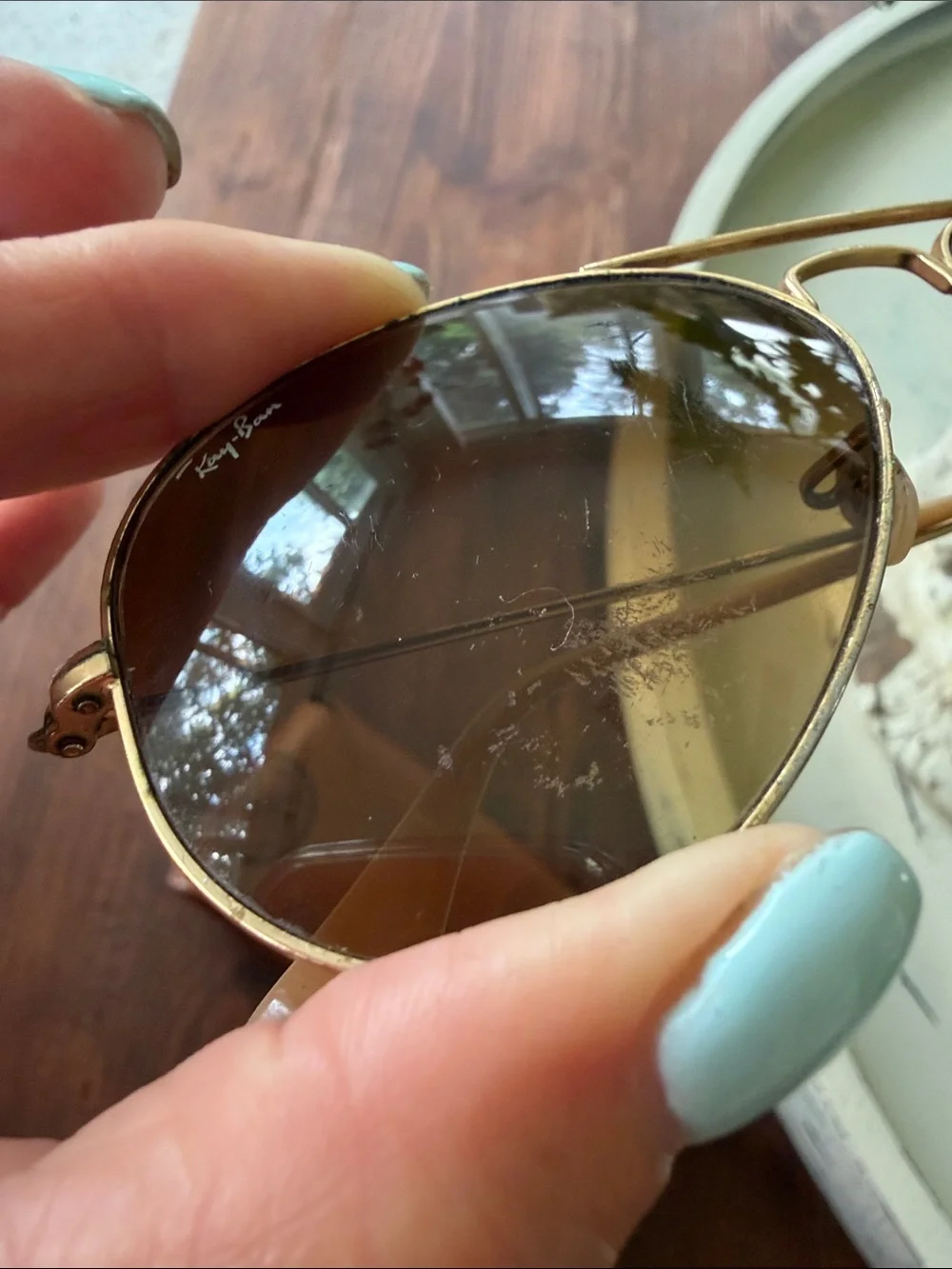 Ray-Ban Aviator Sunglasses in Gold with Brown Lenses